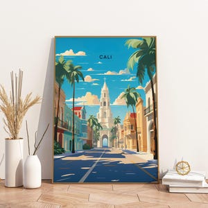 Cali Colombia Travel Print Poster Poster Travel Poster, Cali Colombia Travel Print Poster Wall Art Print, Poster Vintage Travel Decor