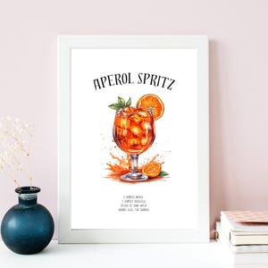 Aperol Spritz Print Print Travel Poster, Aperol Spritz Print Wall Art Print, Print Vintage Travel Decor