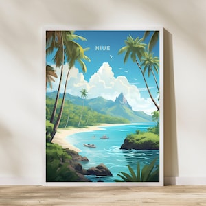 Niue Island Travel Print Poster Poster Travel Poster, Niue Island Travel Print Poster Wall Art Print, Poster Vintage Travel Decor