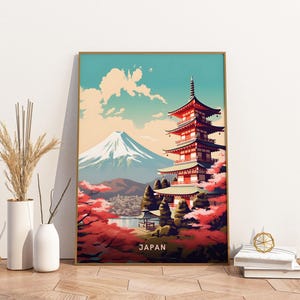 Japan Travel Poster Artwork Artwork Travel Poster, Japan Travel Poster Artwork Wall Art Print, Artwork Vintage Travel Decor