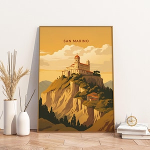 San Marino Travel Print Poster Poster Travel Poster, San Marino Travel Print Poster Wall Art Print, Poster Vintage Travel Decor