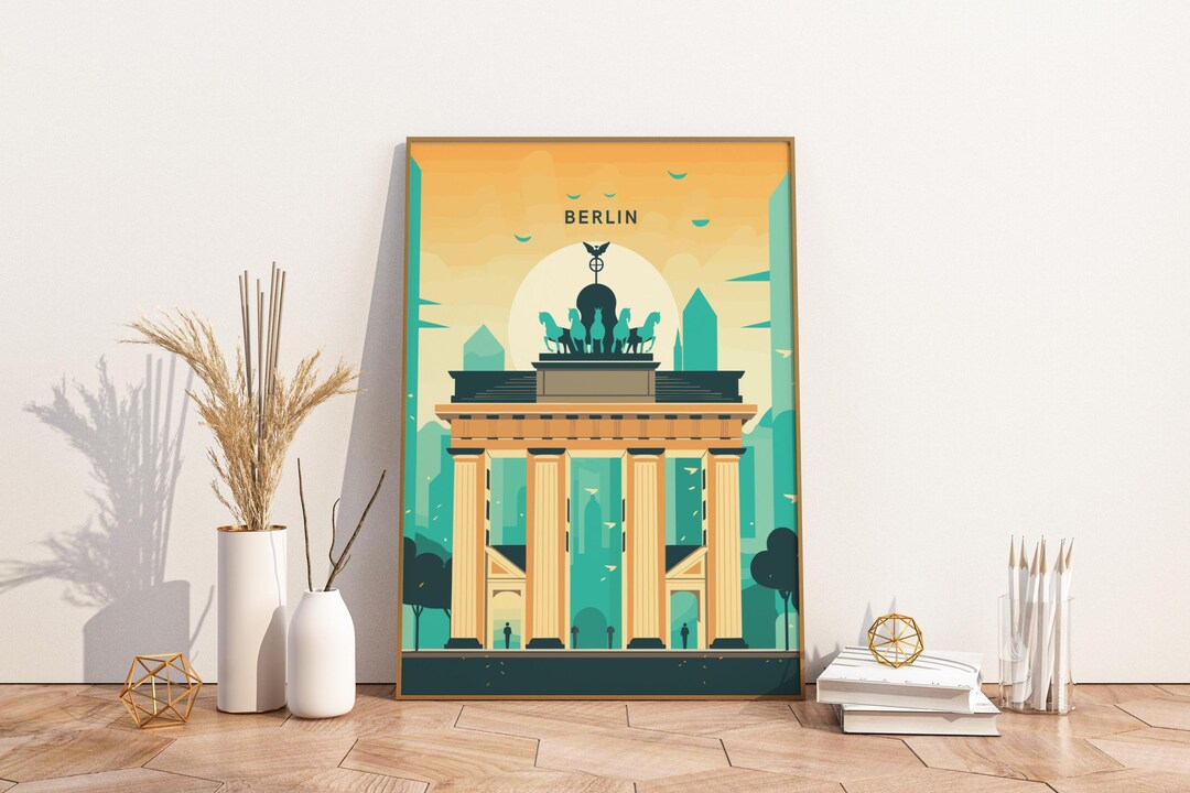 Affiche imprimée Berlin Allemagne Porte de Brandebourg Oeuvre d'art de