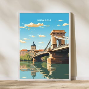 Budapest Hungary Travel Print Poster Poster Travel Poster, Budapest Hungary Travel Print Poster Wall Art Print, Poster Vintage Travel Decor
