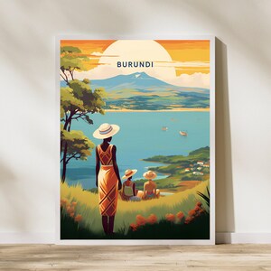 Burundi Travel Print Poster Poster Travel Poster, Burundi Travel Print Poster Wall Art Print, Poster Vintage Travel Decor