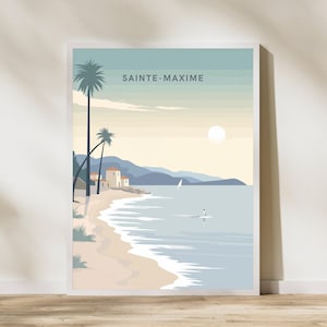 Sainte  Travel Poster, Sainte Wall Art Print,  Vintage Travel Decor