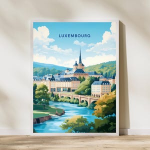 Luxembourg Travel Print Poster Poster Travel Poster, Luxembourg Travel Print Poster Wall Art Print, Poster Vintage Travel Decor