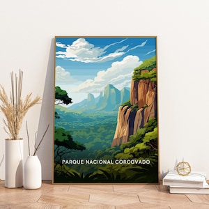 Parque Nacional Corcovado Costa Rica Travel Print Poster Poster Travel Poster, Parque Nacional Corcovado Costa Rica Travel Print Poster Wall