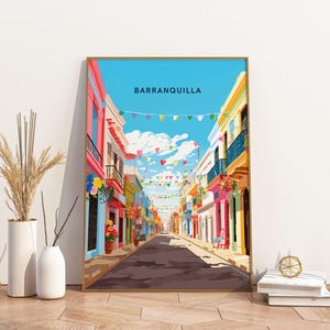 Barranquilla Colombia Travel Print Poster Poster Travel Poster, Barranquilla Colombia Travel Print Poster Wall Art Print, Poster Vintage Tra