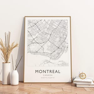 Montreal Canada City Map Print Poster Poster Travel Poster, Montreal Canada City Map Print Poster Wall Art Print, Poster Vintage Travel Deco