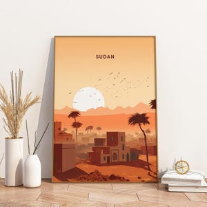 Sudan Africa Travel Print Poster Poster Travel Poster, Sudan Africa Travel Print Poster Wall Art Print, Poster Vintage Travel Decor