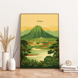 Togo Africa Travel Print Poster Poster Travel Poster, Togo Africa Travel Print Poster Wall Art Print, Poster Vintage Travel Decor