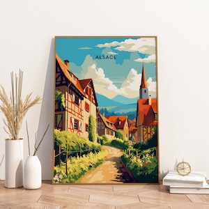 Alsace France Travel Print Poster Poster Travel Poster, Alsace France Travel Print Poster Wall Art Print, Poster Vintage Travel Decor