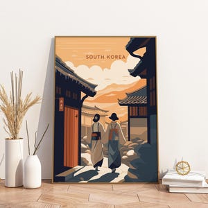 South Korea Travel Print Poster Poster Travel Poster, South Korea Travel Print Poster Wall Art Print, Poster Vintage Travel Decor