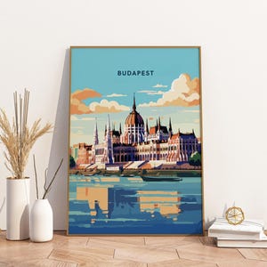 Budapest Hungary Travel Print Poster Poster Travel Poster, Budapest Hungary Travel Print Poster Wall Art Print, Poster Vintage Travel Decor