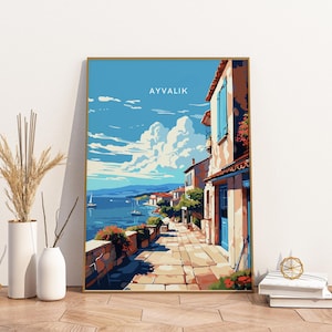 Ayvalık Turkey Travel Print Poster Poster Travel Poster, Ayvalık Turkey Travel Print Poster Wall Art Print, Poster Vintage Travel Decor