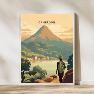 Cameroon Travel Print Poster Poster Travel Poster, Cameroon Travel Print Poster Wall Art Print, Poster Vintage Travel Decor