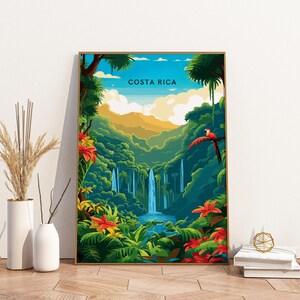 Costa Rica Travel Print Poster Poster Travel Poster, Costa Rica Travel Print Poster Wall Art Print, Poster Vintage Travel Decor