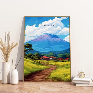 Turrialba Costa Rica Travel Print Poster Poster Travel Poster, Turrialba Costa Rica Travel Print Poster Wall Art Print, Poster Vintage Trave