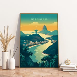 Rio de janeien Brasilien Reise Poster Kunstwerk Reise Poster, Rio de Jaean Brasilien Reise Poster Kunstwerk Wand Kunst Druck, Kunstwerk Vinta