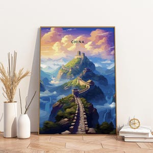 Beauty of China Travel Print Poster Poster Travel Poster, Beauty of China Travel Print Poster Wall Art Print, Poster Vintage Travel Decor