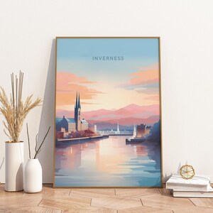 Inverness Scotland Travel Print Poster Poster Travel Poster, Inverness Scotland Travel Print Poster Wall Art Print, Poster Vintage Travel De