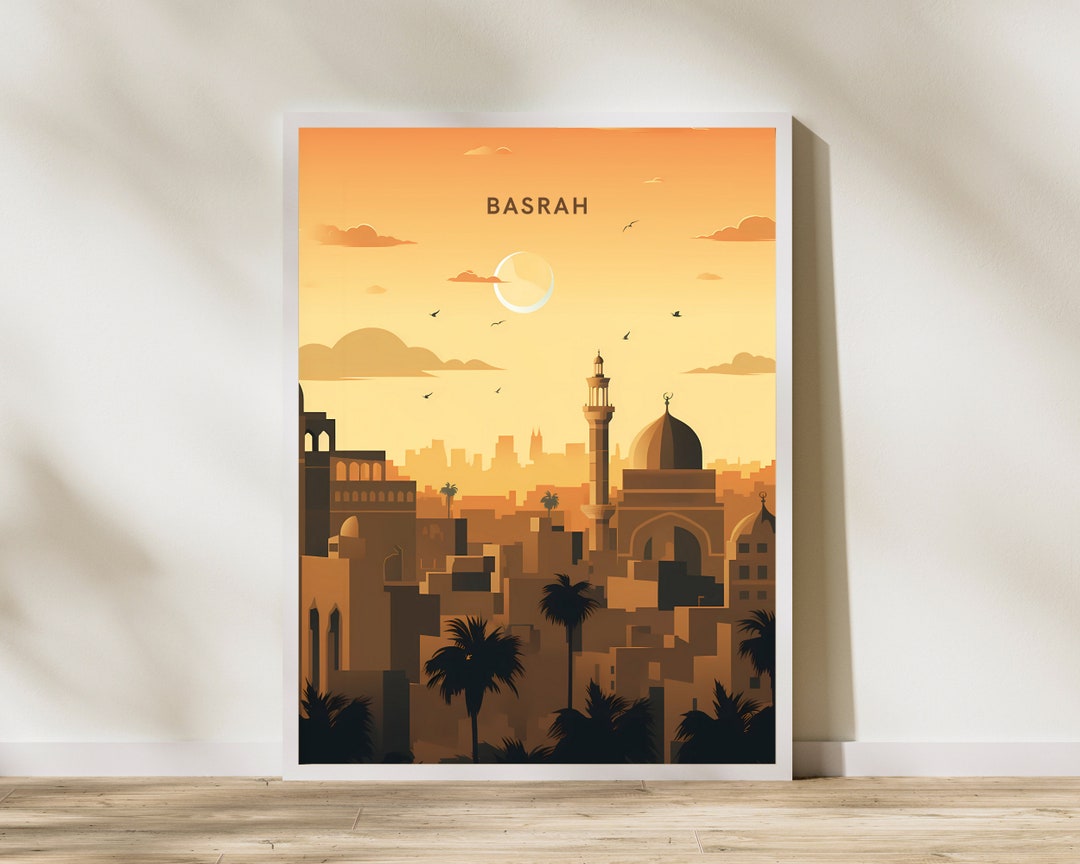 Basrah Iraq Travel Print Poster | Nostalgic Wall Art Decor | Adventure ...