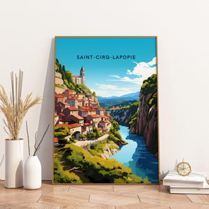 Saint  Travel Poster, Saint Wall Art Print,  Vintage Travel Decor