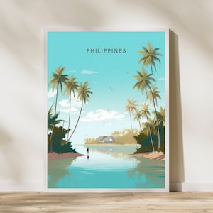 Philippines Travel Print Poster Poster Travel Poster, Philippines Travel Print Poster Wall Art Print, Poster Vintage Travel Decor