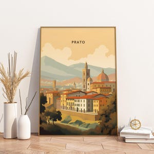 Prato Italy Travel Print Poster Poster Travel Poster, Prato Italy Travel Print Poster Wall Art Print, Poster Vintage Travel Decor