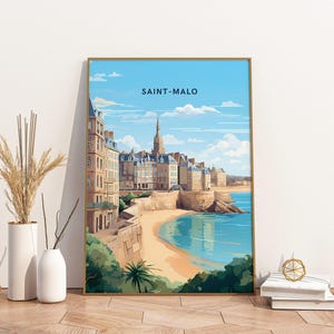 Saint  Travel Poster, Saint Wall Art Print,  Vintage Travel Decor