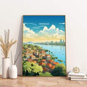 Manaus Brazil Travel Print Poster Poster Travel Poster, Manaus Brazil Travel Print Poster Wall Art Print, Poster Vintage Travel Decor