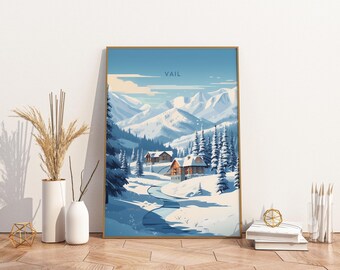 ヴェイル コロラド スキー旅行プリントポスター ポスター 旅行ポスター