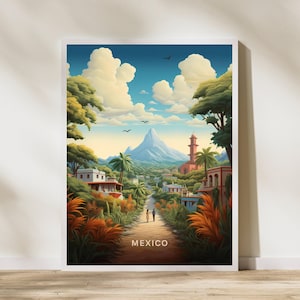 Mexico Travel Print Poster Poster Travel Poster, Mexico Travel Print Poster Wall Art Print, Poster Vintage Travel Decor