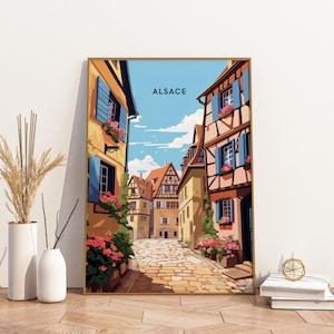 Alsace France Travel Print Poster Poster Travel Poster, Alsace France Travel Print Poster Wall Art Print, Poster Vintage Travel Decor