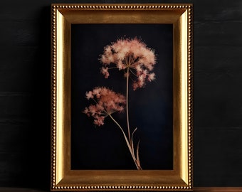 Flor de mal humor oscuro, arte de pared floral gótico, pintura botánica, decoración floral oscura, descarga digital, arte de pared de academia oscura imprimible