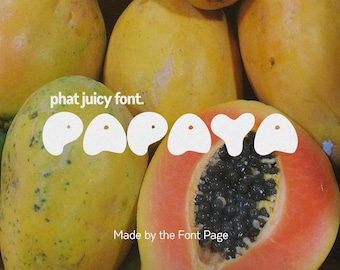 Papaya Font | Handwritten font | Calligraphy | Fun Font | Stylish Font | Branding | Aesthetic Font