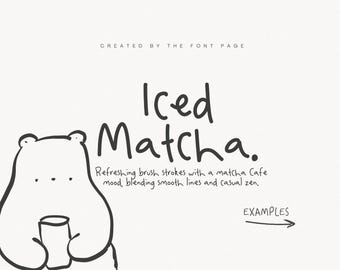 Iced Matcha Handwritten Font: Bold & Casual