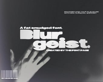 Blurgeist Font | Handwritten Font | Calligraphy | Fun Font | Stylish Font | Branding | Aesthetic Font | Blurred Font