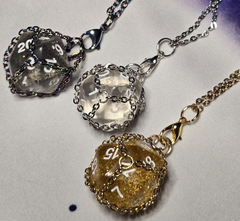 Interchangeable D20 Dice Holder Necklace - Etsy