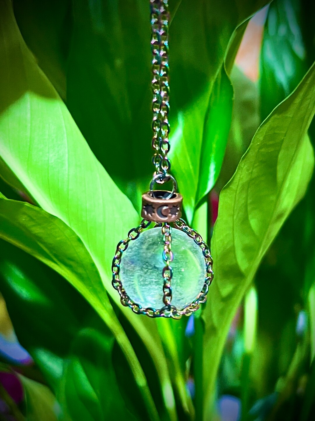 Clear Crystal Ball Necklace FINAL SALE main image 1
