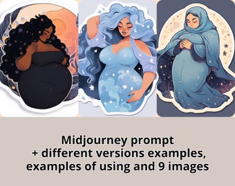 Midjourney AI Prompt - Body-positive Femme Stickers