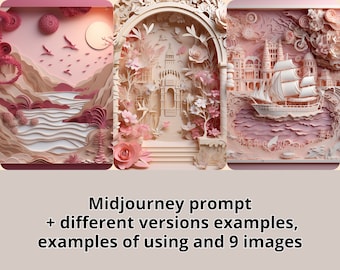 Midjourney AI Prompt - Intricate Paper Art 3Ds
