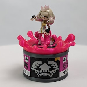Splatoon amiibo-standaard, ingeblikte special van Splatoon 2 en 3, 3D-geprint TPU- en vinyllabel, op Splatoon geïnspireerd fanartikel