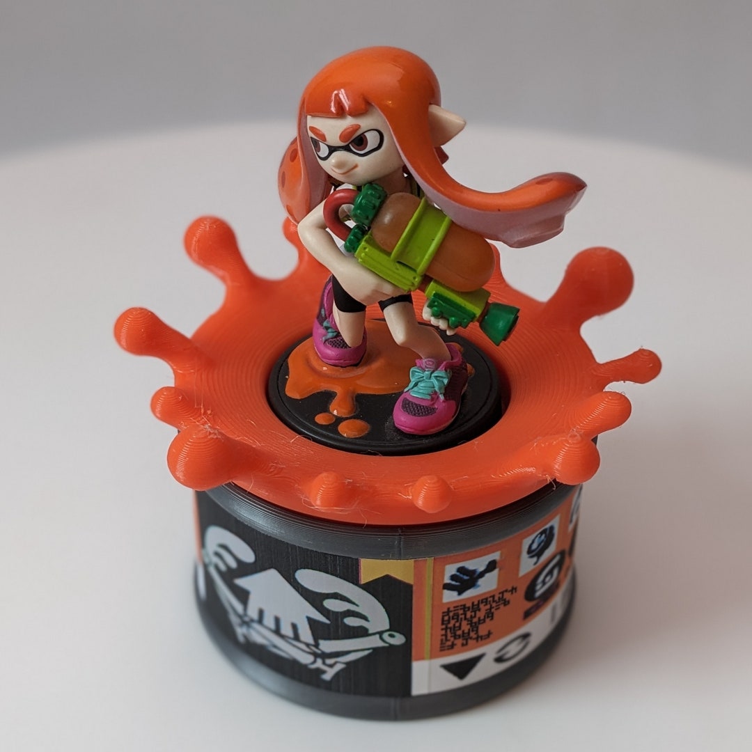 Splatoon amiibo置き　スプラトゥーン Splatoon Amiibo Stand, Canned Special From Splatoon 3, 3D