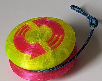 Splatoon themed Yo-Yo (Yoyo) opposing ink colours, MK2, 3D printed plastic TPU