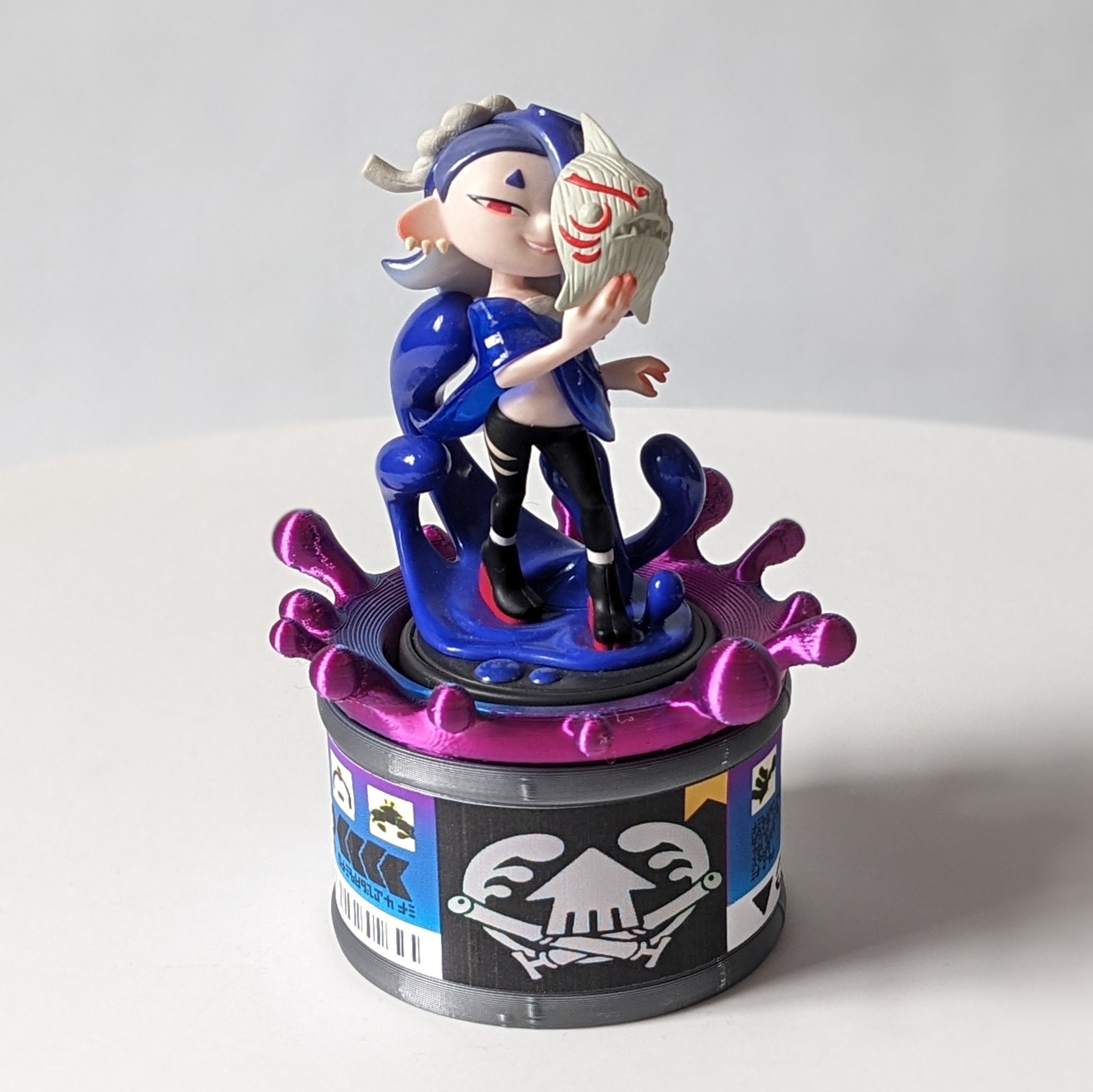 Custom Splatoon Grizzco Amiibo Handheld Console Gameboy Advance Sp