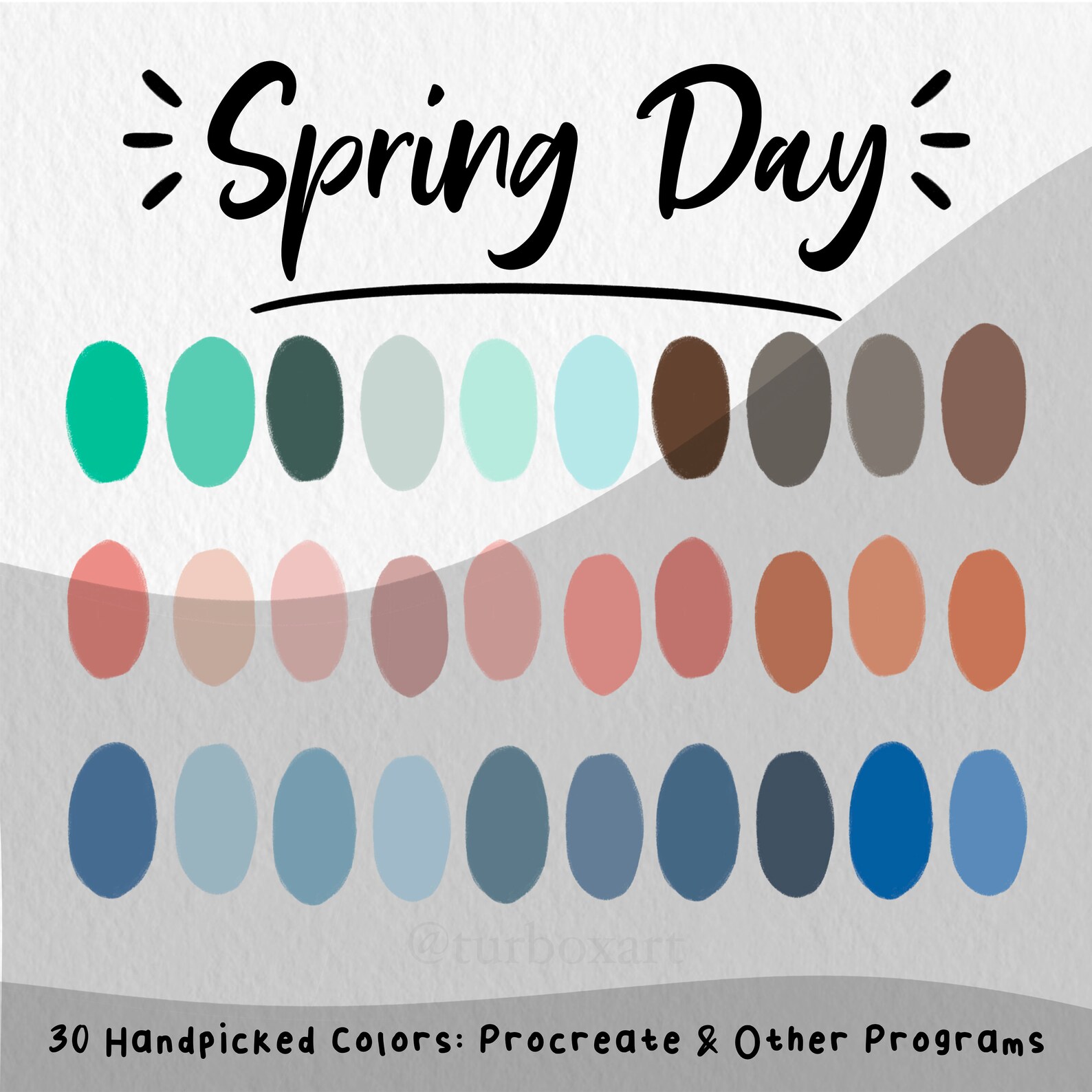 Spring Day Color Palette, Procreate, Procreate Color Swatches ...