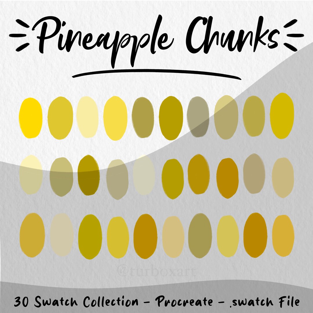 Pineapple Chunks Color Palette, Procreate, Color Swatch, Procreate ...