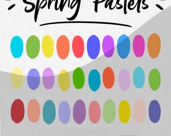 Spring Pastel Color Palette, Procreate Color Palette, Spring Swatches, Procreate Tools, Spring Procreate Palette, iPad Procreate, Spring PNG