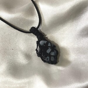 Smoky Obsidian Wrapped Crystal Necklace
